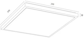 Plafonieră CARLSON 2xE27/15W/230V 29x29 cm Argon 7167