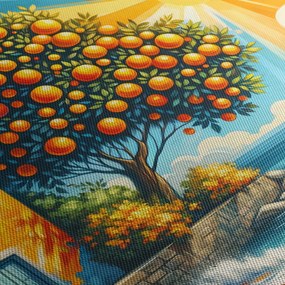 Tablou - Casă cu portocale I. (90x60 cm)