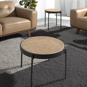 Masuta de cafea rotunda design modern Rattan