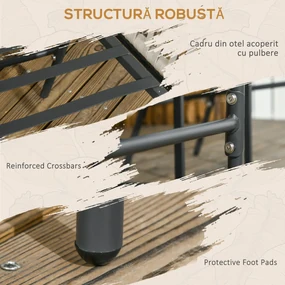 Outsunny Set Bohem de Scaune de Terasa din Franghie Impletita 2 Bucati, Scaune de Exterior cu Perne Confortabile, Design Modern | Aosom Romania