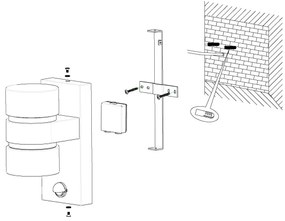 Eglo 96277 - LED Corp de iluminat perete exterior cu senzor ATOLLARI 2xLED/6W