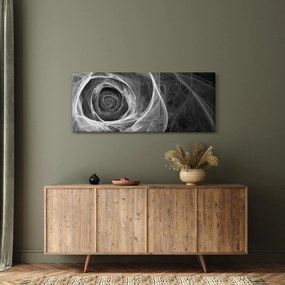 Tablou - Abstract trandafir negru și alb (120x50 cm)