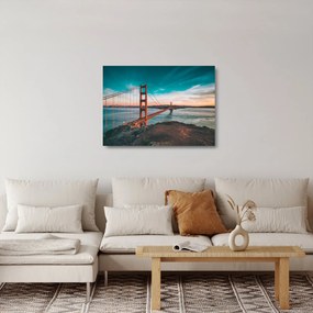 Tablou pe sticlă - Golden Gate, San Francisco (70x50 cm)