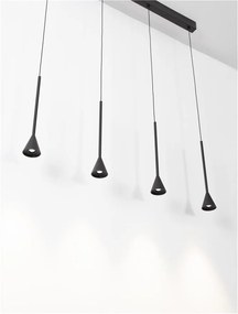 Lustra LED dimabila suspendata NET negru