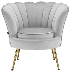 Fotoliu gri deschis cu tapițerie din catifea Kelsey – Støraa