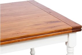 Masa pliabila, L120(240) 120 H80 cm, culoare nuc alb antic, Lemn masiv