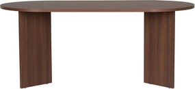 Masă de dining cu aspect de lemn de nuc 89,5x180 cm Sablin – Kalune Design