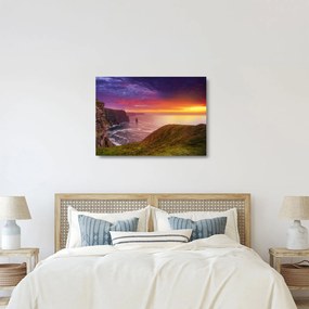 Tablou pe sticlă - Stâncile din Moher (70x50 cm)