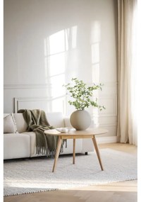 Măsuță de cafea în culoare naturală rotundă cu aspect de lemn de stejar 90x90 cm Yumi - Rowico