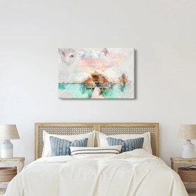 Tablou - Maldive, debarcader din lemn (90x60 cm)
