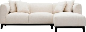 Coltar LUX design LUX cu sezlong dreapta Corso Lounge, Lyssa off-white
