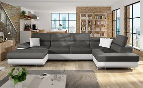 Colțar în formă de U Alphard Bis (D) (piele ecologică soft 017 + lux 06 + piele ecologică soft 017). 1051160