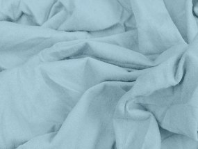 Cearsaf jersey cu lycra albastru deschis 90 x 200 cm