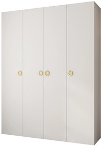 Dulap de haine 190 cm Carmela 50-1 (alb + Auriu). 1126714
