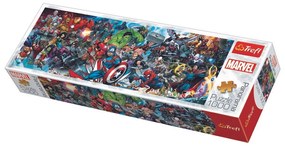 Puzzle panoramic Trefl Lumea Marvel, 1000 piese