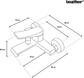 Arno robinet de umplere baie negru