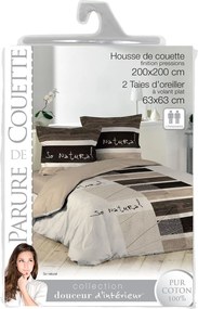 Lenjerie de pat din bumbac NATURAL, 200 x 200 cm