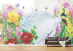 Tapet Premium Canvas - Abstract fazani natura