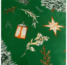 Lenjerie de pat din microfibra GREEN CHRISTMAS verde Dimensiune lenjerie de pat: 2 buc 70 x 90 cm | 200 x 220 cm