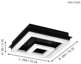 Eglo 99327 - Plafonieră LED FRADELO LED/12W/230V