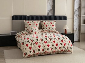 Lenjerie cocolino NORDIC HEARTS colorata Dimensiune lenjerie de pat: 2 buc 70 x 90 cm | 200 x 220 cm