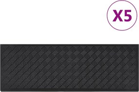 vidaXL Trepte de scară, 5 buc., 25x75 cm, cauciuc
