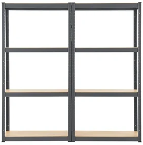 Juskys Set 2 rafturi - 160 x 80 x 40 cm - gri