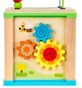 Cub educativ din lemn cu accesorii Home