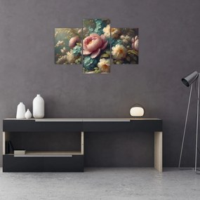 Tablou - Natură moartă cu flori - pictură (90x60 cm)