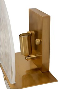 Aplică de perete aurie din sticlă Portlan – Mauro Ferretti