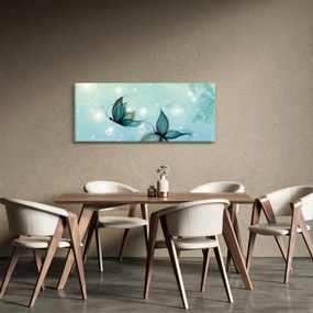Tablou - Fluturi albaștri (120x50 cm)