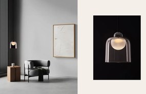 Lustra cu 3 pendule LED, Metal, Negru, Acrilic, DIONE