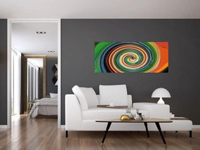 Tablou abstract - spirala colorata (120x50 cm)