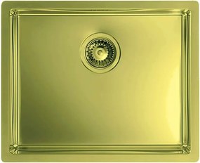 Chiuveta inox Alveus Quadrix 50 finisaj auriu 55x45 cm
