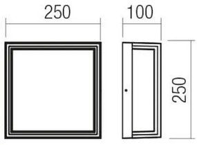 Aplică LED de exterior QUADRIS LED/20W/230V IP54 antracit Redo 90565