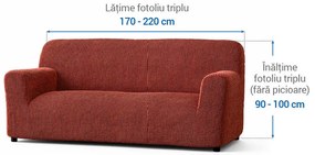 Huse bielastice COSTINA culoarea cupru fotoliu triplu (l. 170 - 220 cm)