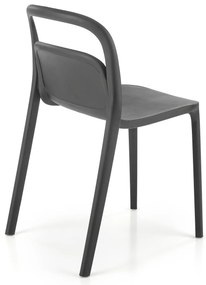 Scaun din plastic negru K490