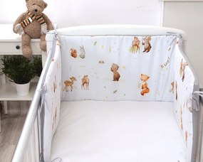 Aparatoare laterala patut, 2 fete, Roar!, velvet gri, 180 x 35 cm