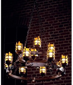 Candelabru din fier forjat realizat manual in stil gotic HL 2425-N