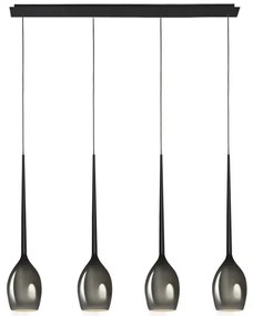 Abajur de rezervă din sticlă pentru lustră Azzardo IZZA negru d. 13 cm