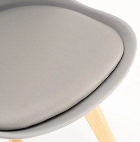 Scaun de dining Silla 6 buc în gri