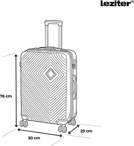 Valiză mare TravelLux Pro cu hardtop 50x78x30 cm gri închis