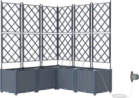 vidaXL Vază pentru Grădină 5 pcs Gri Deschis Oțel