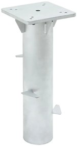 vidaXL Suport umbrelă în pământ, argintiu, 16x16x39,5 cm, oțel