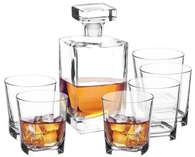 Set Whisky Aston, decanter 0,75 litri, 6 pahare 280 ml