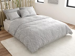 Lenjerie de pat din bumbac Renforce GRAY STRIPES gri Dimensiune lenjerie de pat: 70 x 90 cm | 140 x 200 cm