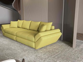 Canapea extensibilă dumonde cu ladă de depozitare si sezut confortabil din spuma high-density, Loana Enjoy Verde 300x100 cm