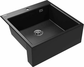 Chiuveta granit Deante Eridan 61x60 cm negru