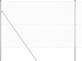 vidaXL Stâlp de gard. Argintiu 10 x 1,6 m (plasă 16 x 16 mm) Oțel