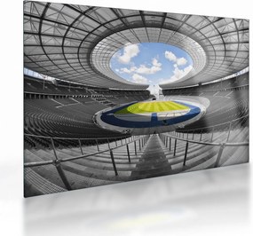 Tablou pe sticlă - stadionul de fodbal (70x50 cm)